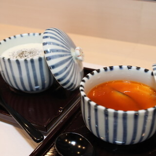 Special dishes full of originality, such as rare chawanmushi “Kawarimushi”