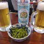 丸千葉 - 生ビールで乾杯♪〜枝豆はサービス(^o^)