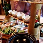 彩つむぎ - 前菜　塩原温泉の”七つ岩つり橋”をモチーフした料理