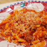 ~Gnochetti Sardi~ Mutton and pork sausage and sheep cheese in tomato sauce, saffron flavor