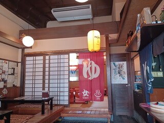 Mendouraku Dai - 元風呂屋の店内