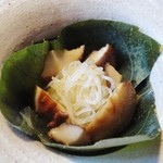 Restaurant Satoshi.F - 前菜①　椎茸ブラザースの原木椎茸とビーフン