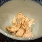 旬菜織部 - 2013.8突き出しの鶏のささみのピリ辛和え