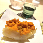 天冨良 麻布よこ田 渋谷別邸 - うにホタテの断面♡ミディアムレア