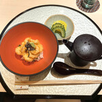 天冨良 麻布よこ田 - 芝海老天茶漬け！