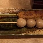 串焼き・魚 新宿宮川 - つくねとうずら玉子