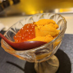 神戸牛 個室 ステーキ 吉祥 - 締めのウニとイクラの小丼