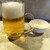 のんき - ドリンク写真:生ビールとお通し