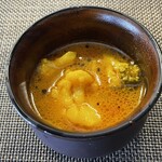 カレーライス&ばる しえすた - ブロッコリーとカリフラワーのスープ