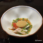 らん亭～ 美日庵 - 鱧の皮の湯引きを紅葉卸しと酢味噌で