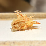 日本橋 蕎ノ字 - ◎一つ目の車海老の頭は塩で。。。