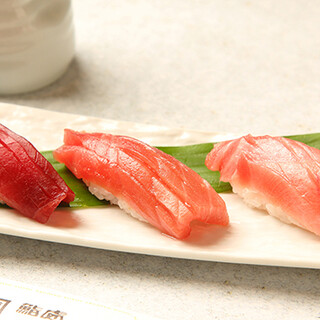 藍鰭金槍魚是必須嘗試的。品嚐嚴選食材製作的正宗江戶前壽司