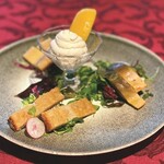 O Borudo Fukuoka - 3種類の魚の燻製サラダ添え
