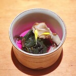 焼鳥 嘉とう - 金時草と舞茸の酢の物