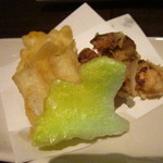 茶良ら - 玉蜀黍・松茸・鱧の天ぷら