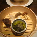 茶良ら - 一本しめじ・なめこの蒸しもの・和風バーニャカウダー