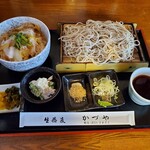 そば処 かづや - ミニかつ丼とせいろのセット