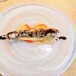 La Brianza - 穴子フリットバルサミコソース新玉ねぎとパプリカのマリネ。ブリアンツァのフリット好きです(^^)バルサミコソースとマリネも良かったな