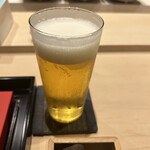 Sushi Shou - 生ビールで乾杯‼️