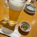 一番寿司 - まずはビールで乾杯
