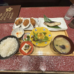 Gokoku - 銀だら粕漬け定食と牡蠣フライ