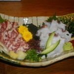 中むら - 釧路産鯨の尾身大トロと増毛さん北海タコのお作り