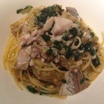 RISTORANTE HiRo 博多店 - アジと焼きナスのぺペロンチーノ　新しょうがの香り