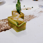 ソンブルイユ TOKYO - 茄子とオマール海老のテリーヌ・アンチョビソース