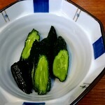俺の中華たなか家 - こちらの「きゅうりの辛子漬け」。良い塩梅♬店主さん、「お塩が足りなかったかも」とおっしゃっていましたが、なんのなんの✋(*^_^*)美味しい小鉢でした(*^^*)