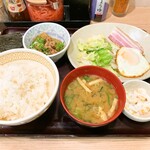 Sukiya - 牛小鉢ベーコンエッグ朝食