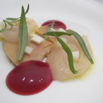 クイントカント - ホタテ：フォアグラのスモーク、ペスカロッサ2