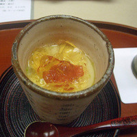 先斗町ふじ田 - 鱧と万願寺唐辛子の冷製茶碗蒸し
