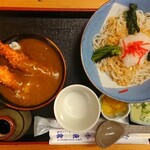 Azumaya - 選べるおすすめセット¥850 (2023/06下旬)＊海老フライカレー丼＊冷やしたぬき