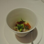 リストランテ カノフィーロ - 平目と枝豆、ボッタルガ