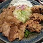 定食や - 生姜焼き鶏からアップです（２０１３年８月）。