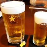 スリーヴァーチュー - 生ビール「大」と「小」