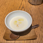 魚工房 としまや - 先付けのじゃがいもビシソワーズ　冷たくてありがたい