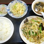 餃子の福来 - 野菜炒め定食＠850円