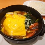 Denny's - 
      あめいろたまねぎソースのスープハンバーグ（ライスつき）