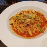 イタリア食堂ポルコ - いかのトマトパスタ