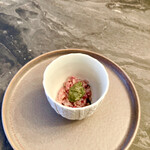 スープとカレー ボンジョルネ - ●リゾット
      赤い大根リゾット　大葉味噌添え