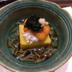 割烹 清風 - つきだし：とうもろこし豆腐