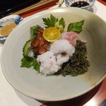 割烹 清風 - おつくり：鱧、石鯛、タコ