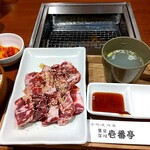 Shitamachi No Yakinikuya Fukagawa Ichibantei - ハラミ焼肉セット　ご飯をキャベツサラダに変更