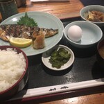 新蔵 - 2018/04/10 鯖塩焼き定食+生玉子