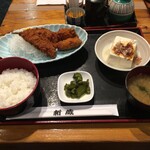 新蔵 - 2018/02/15 カキフライとアジフライの盛合せ定食