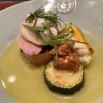 Ata - 花ズッキーニと地蛤と帆立