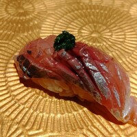 池袋 寿司 個室 空 - 鯵（あたり葱が香りもあり上品で旨い）
