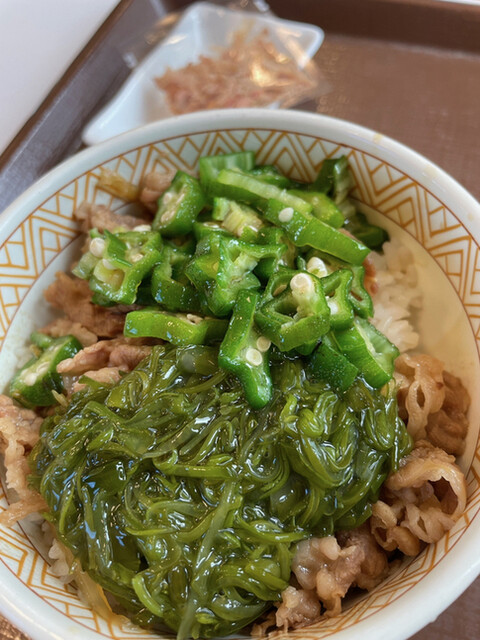 めかぶオクラ牛丼 ミニ