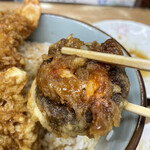 豊野丼 - 椎茸の海老，ニンニク詰め！